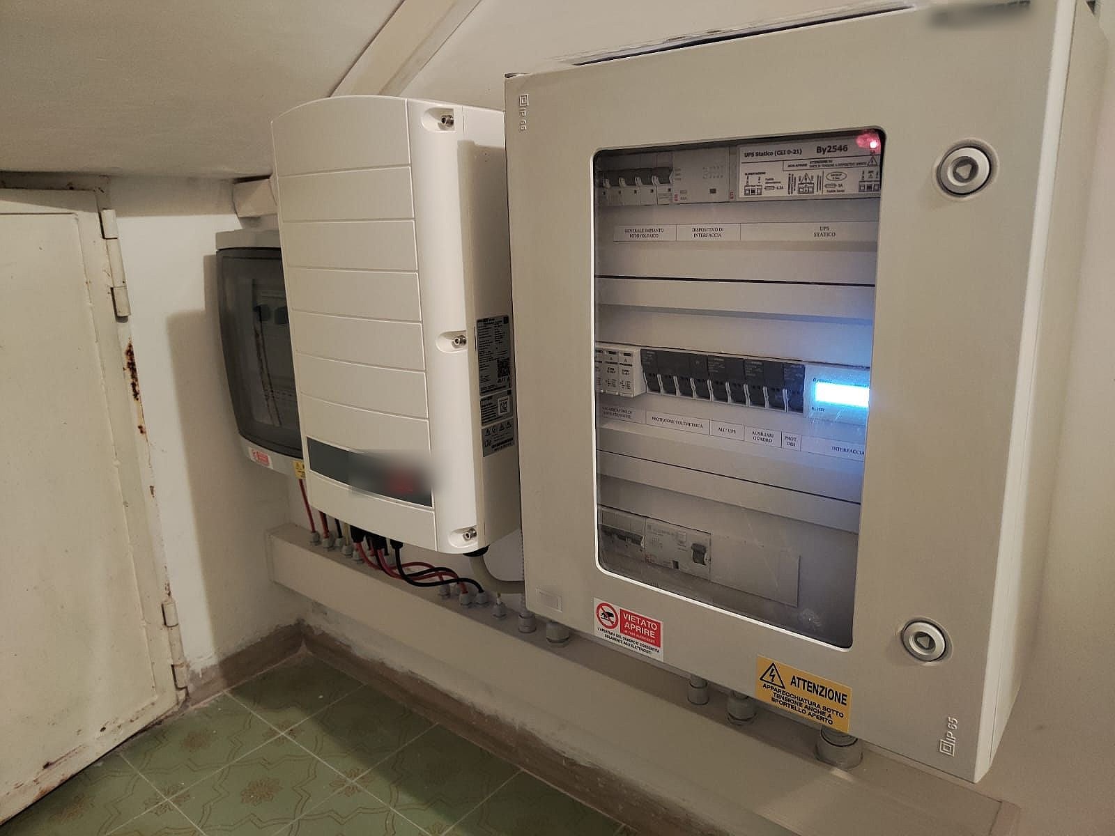 Inverter e quadro di interfaccia di un impianto fotovoltaico